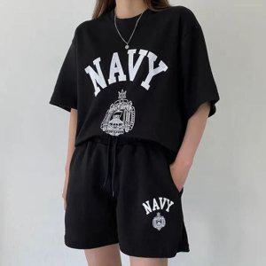 영문 조거팬츠 셋업 데님 오버핏 레터링 루즈핏