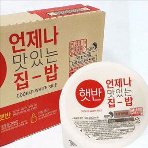 무첨가 햇반 200g 즉석 햇반 12개 간편식 자취 세트