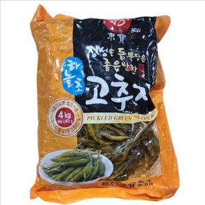 대용량 고추지 4kg 업소용 하늘초 고추지 밑반찬 절임류 매콤