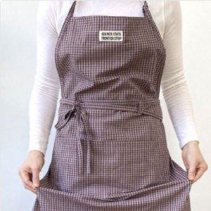 북유럽 체크 앞치마 다용도 코튼 주방 앞치마 데일리 카페 가정용