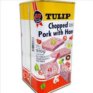 돼지 튤립 햄 1.81kg 쵸프트 튤립 햄 대용량 대용량캔 캠핑용