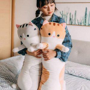 모찌 고양이 바디 필로우 90cm 푹신한 고양이 안고자는 베개 동물