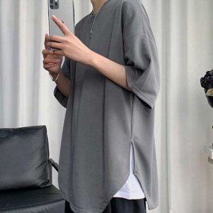 빅사이즈 반팔 티셔츠 힙합 남성 오버핏 티셔츠 루즈핏 박스핏 데일리