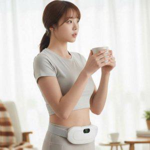 전신 휴대용 무선 마사지기 C타입충전식 복부 온열 진동 마사지기 안마기