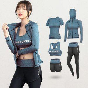 기능성 여성 운동복 5종세트 러닝복 여성 트레이닝복 레깅스 실내