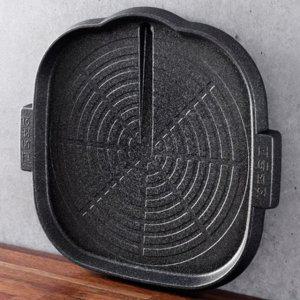 직화 사각 구이 팬 30x30cm 그리들 주물 구이 팬 가정용