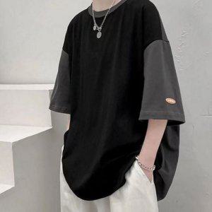 루즈핏 박스 티 캐주얼 남성 반팔 티 빅사이즈 여름 데일리