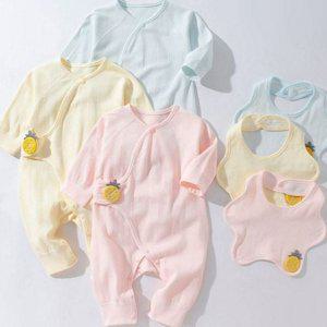 배냇 유아 우주복 턱받이세트 신생아복 신생아 우주복 아동 아기