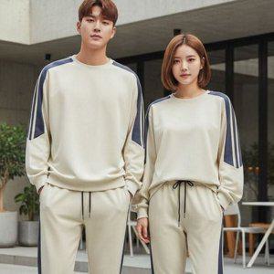 남성 커플 맨투맨 츄리닝 커플 트레이닝 조거 봄