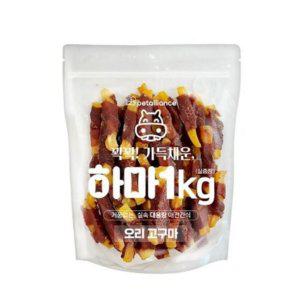 고구마 반려동물 간식 오리 대용량 강아지 간식 반려견 육포 1kg