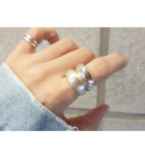 실버925 국내제작 6돈 골드 쌍가락지 반지 실버링 공륨 반지 (SILVER)