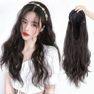 여성 머리띠 가발 여성 헤어 가발 내추럴웨이브 포니테일 데일리 웨이브 볼륨