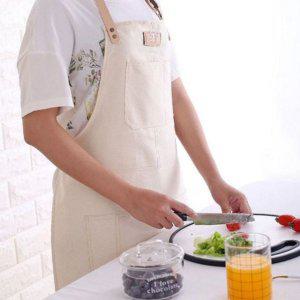 가죽 앞치마 바리스타 앞치마 캔버스 남성 여성 작업 미용 조절