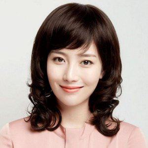 여성 전체 가발 여성 웨이브 가발 볼륨 자연 풍성한 중년