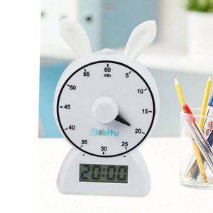 학습용 타이머 요리용 타이머 다이얼 아날로그 시간 토끼 수험생 탁상용 스터디 시험용 집중력 공부용