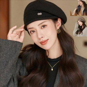 겨울 여성 니트 베레모 화가 여성 빵 모자 패션 데일리