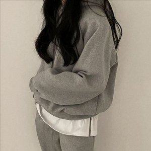 데일리 여성 후드 조거 셋업 기모 여성 후드 트레이닝 세트