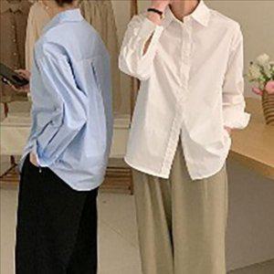 시크 여성 카라 셔츠 루즈핏 여성 일자핏 셔츠 데일리 베이직