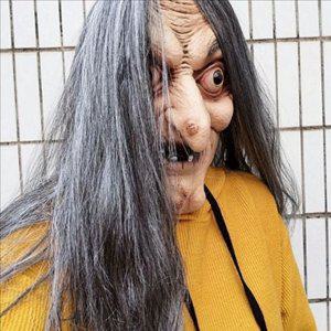 공포 마녀 라텍스 가면 성인용 할로윈 마녀 가면 분장 코스프레