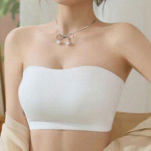 일체형 노와이어 브라 심리스 끈없는 브라 이너웨어 튜브 여름