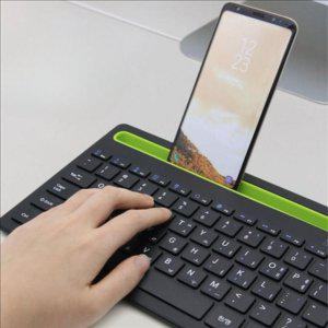 저소음 블루투스 무선 키보드 듀얼 태블릿 무선 키보드 휴대용 충전식