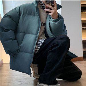 경량 오버핏 숏 패딩 따뜻한 하이넥 푸퍼 점퍼 다운 웰론