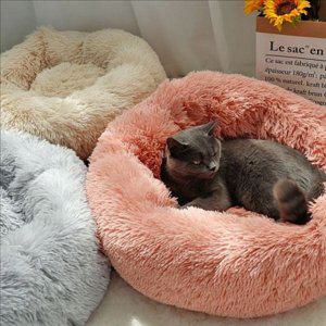 포근 강아지 극세사 방석 도넛 고양이 극세사 방석 침대 쿠션