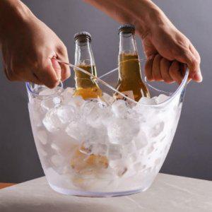 투명 캠핑 아이스버킷 와인 샴페인 맥주 보냉 얼음 8L