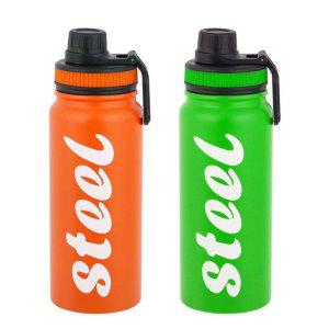 스틸 손잡이 보온 보냉병 630ml 대용량 운동 등산