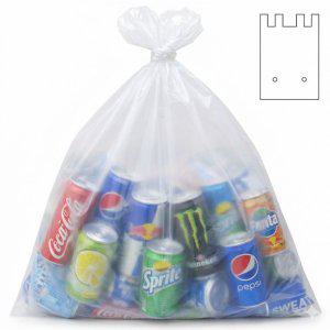 블레스팩 재활용 비닐봉투 250L 투명 대용량 100x150 (50매) 손잡이 펀칭
