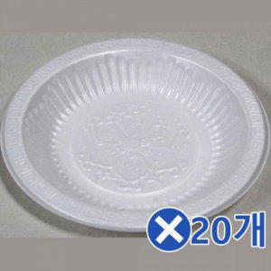저발포 일회용 접시-180mm 10개입x20개 배달포장용기