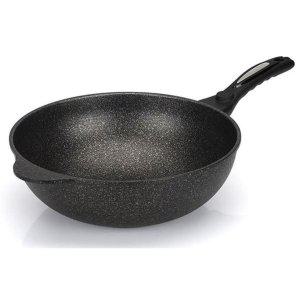 키친아트 인덕션 궁중팬 튀김팬 중화요리 후라이팬 마블코팅 웍 32cm