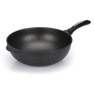 키친아트 인덕션 궁중팬 튀김팬 중화요리 후라이팬 마블코팅 웍 34cm
