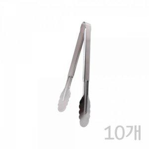 KP 스텐 럭셔리 만능집게(중) 291mm(10개) 뷔페 야채 샐러드 빵 다용도집게