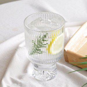 언더락 위스키잔 유리컵 스트라이프 340ml 6개1세트