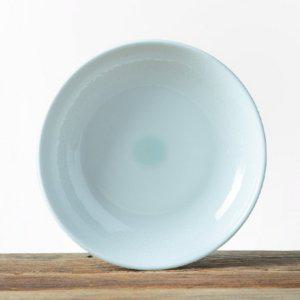 이천도자기 조각목단 수육접시 대 23.5cm 식기 그릇 대접시 플레이팅