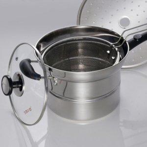 키친아트 편수 찜냄비 계란찜 국수 냄비 찜솥 18cm