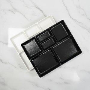 업소용 멜라민 6칸 도시락 접시 일식 나눔 식판 다구접시