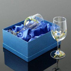 EAS 로맨틱 앤티크 와인잔 2p세트 320ml 블루