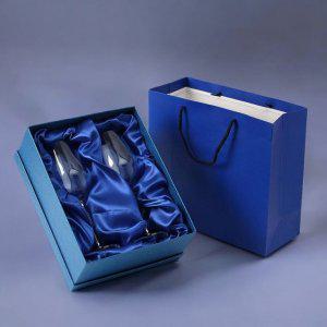 2p세트 큐빅 게더릭 350ml 와인잔 레드와인잔선물세트 레드와인잔세트