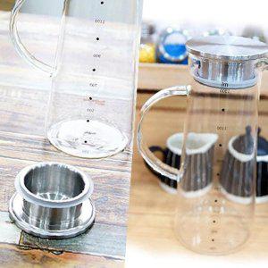 눈금 스마트 내열유리 1.3L 1P 냉장고 주방 저그