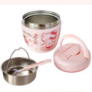 산리오 스텐 핸들형 도시락 970ml (스포크 포함)