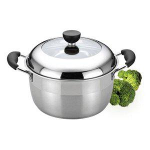 스텐 키친플라워 인덕션 찌게 양수냄비 3중 18cm 냄비 찌게냄비 멀티쿠커