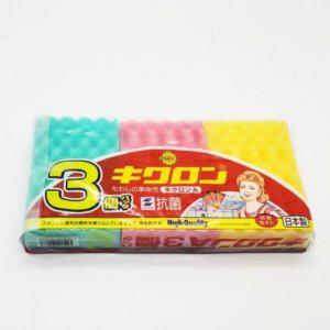 일본산 설거지 키쿠론 양면 3P 수세미 탄냄비 주방수세미