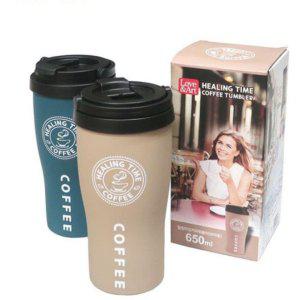 650ml 물통 사무실 캠핑 커피 텀블러 중등 힐링타임 초등 스포츠물병 보냉병 보온병 보틀