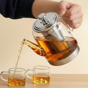 내열 유리 티포트 직화 인덕션 겸용 차망 주전자 1500ml 물병