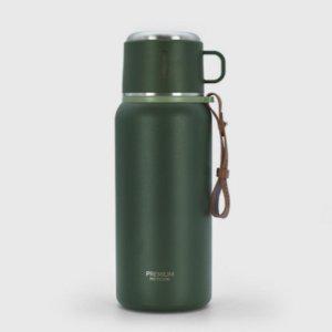 보온병 보냉병 손잡이 스텐 텀블러 물병 700ml 그린