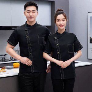 셰프 반팔 조리복 상의 위생복 주방복 한식 유니폼