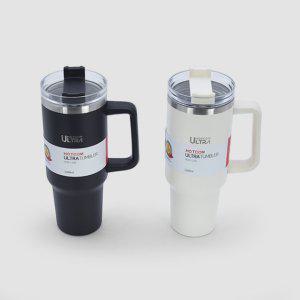 핫콤 손잡이형 대용량 스텐 보온보냉 텀블러 물컵 스텐컵 물병 물통 1200ml (2color)