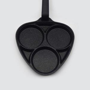 퀸덤 업소용 식당용 플러스 3구 애그팬 계란 후라이팬 코팅 에그팬 브런치팬
